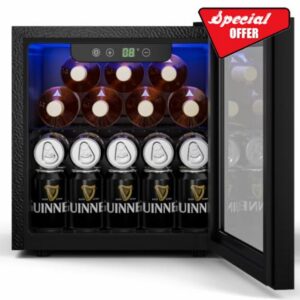 TRIUMPHKEY 4-16°C Compact Mini Fridge Cooler for Drinks Beverages Cans                                                          48-can Capacity