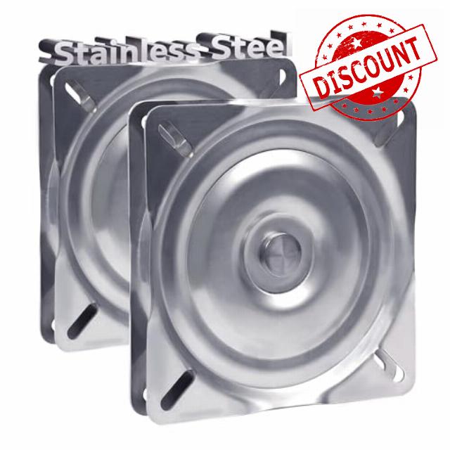 Stainless Steel Boat Seat Swivel Mount Base for Bass Jon Boat(2 Pack)                                                          Heavy Duty Durable