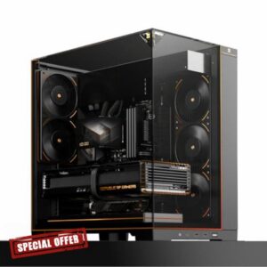 Thermalright TR A70 ARGB ATX Gaming Case Three-Sided Column-Free Glass 8 CPU Fan Slots + Four-Way Airflow Quick Release Vertical Graphics Card Mounting Anti-Fall