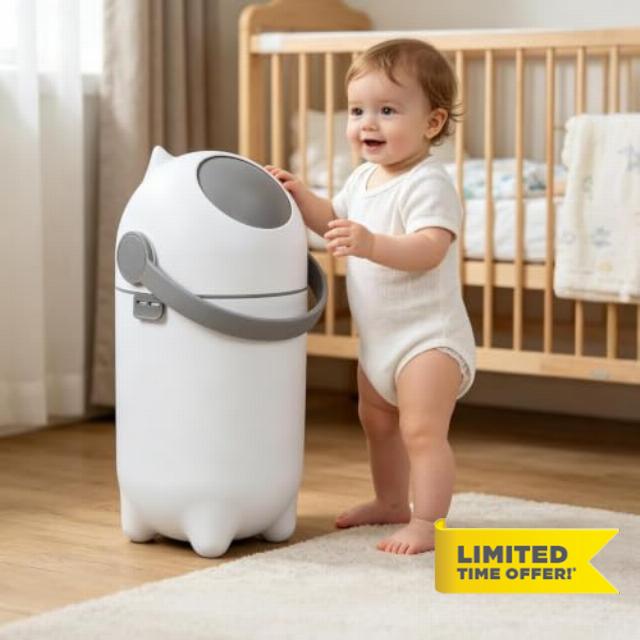 15 L Baby Diaper Pail with Airtight Lid