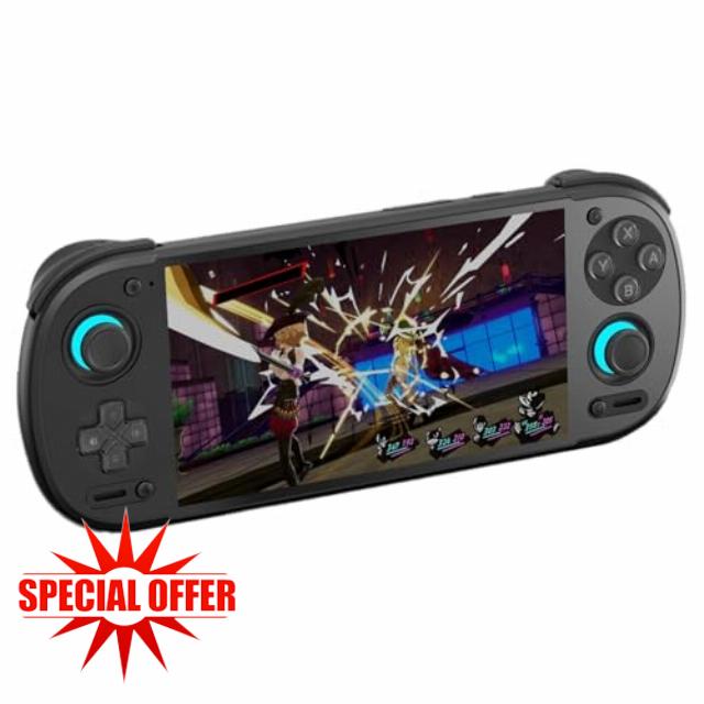 Retroid Pocket 6 Handheld Games Console - 5.5 Inch 120Hz 1080p AMOLED Screen