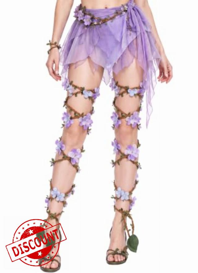FRESHME Flower Leg Wraps Fairy Costume Renaissance Accessories                                                          2Pcs Elf Accessories