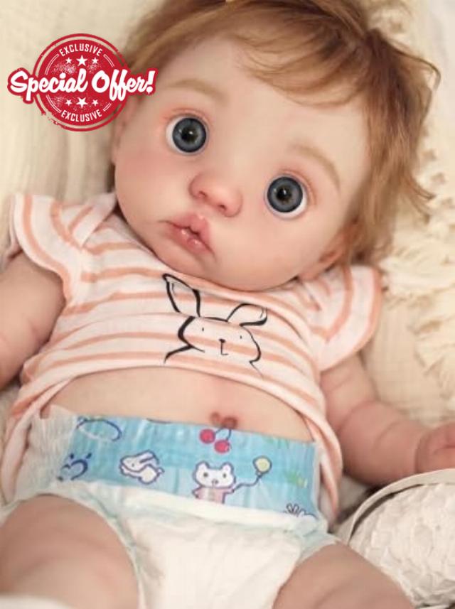 cosheng 16Inch Lifelike Reborn Baby Doll Elf Full Body Bebe Peeka Realistic Newborn Baby Dolls Soft Vinyl Reborn Babies That Look Real with Veins Toy Gift for Kids Age 3+