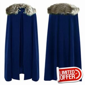 Cape Men's Viking Halloween Costume Vintage Fur Cape Shoulder Extended Medieval Bathrobe Soft Fancy Dress Costumes King Lord LARP Cosplay Outfi