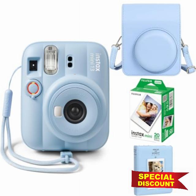 Fujifilm INSTAX Mini 13 Camera Frost Blue id Bundle – Includes Mini 13 Camera