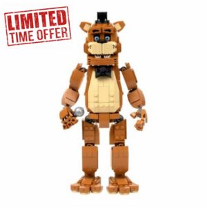 BLDR Five Nights at Freddy's™ Freddy Fazbear Building Set                                                          11-Inch Buildable Articulated Figure with 571 Pieces