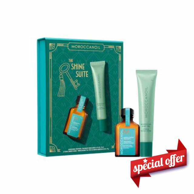 Moroccanoil Shine Suite Stocking Stuffer - Treatment 15ml & Lip Balm Mi