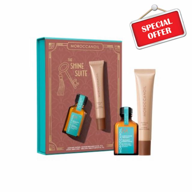 Moroccanoil Shine Suite Stocking Stuffer - Treatment 15ml & Lip Vanilla