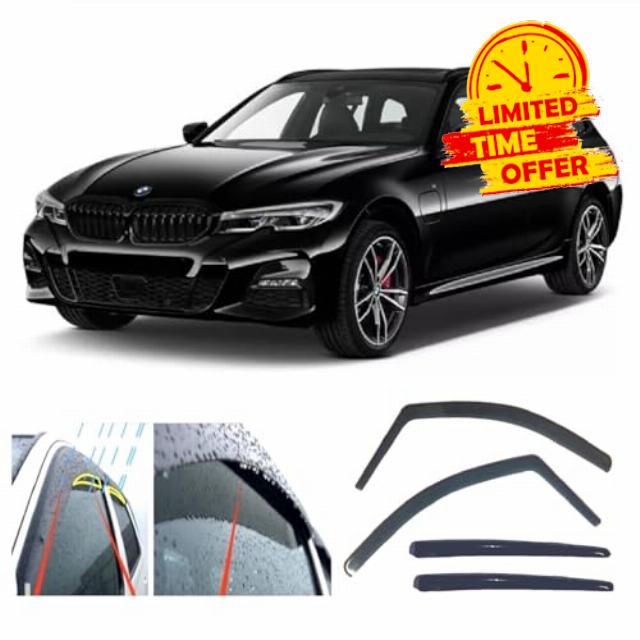4x Wind Deflectors for BMW 3 Series (G21) Touring Estate 5-door 2018 2019 2020 2021 2022 2023 2024 2025 2026 Rain Guards Weather Shields Sun Visors
