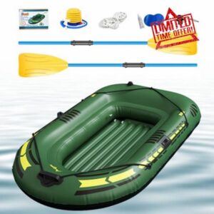 Inflatable Kayak for Adults: PVC Rafting Boat with 300kg Capacity                                                          Portable Canoe