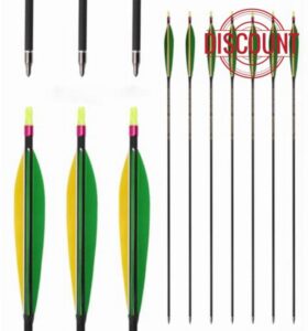 12 pcs ID 6.2 mm Gold Label Hunting Arrows