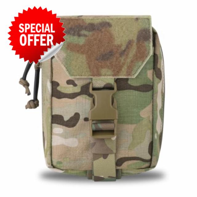 PETAC GEAR Tactical Rip Away Medical Pouch Tear Off First Aid IFAK Pouch Trauma Bag Molle & Belt Outdoor Emergency Survival Bag (MC)