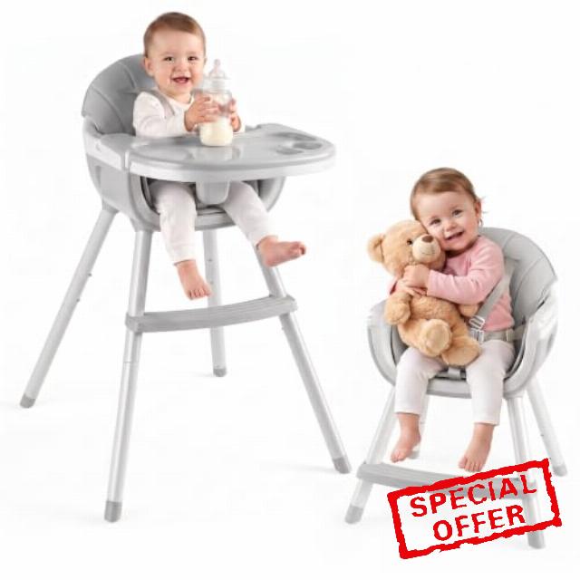 4‑in‑1 Adjustable Baby High Chair
