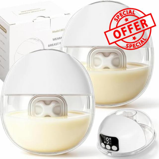 2 Pack Wearable Electric Breast Pump