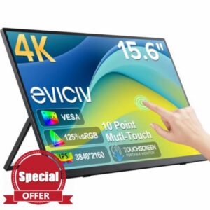 EVICIV 15.6 Inch 4K Portable Monitor Touchscreen                                                          3840x2160 UHD