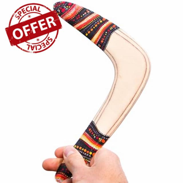 Golden Swallow Returning Wooden Boomerang - Handcrafted
