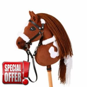 Sturdy Hobby Horse with Bridle                                                          Pretend Play