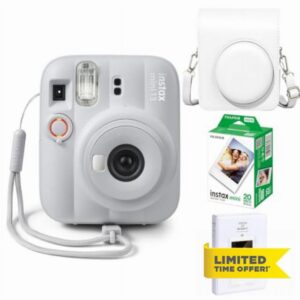Fujifilm INSTAX Mini 13 Camera Clay White id Bundle – Includes Mini 13 Camera