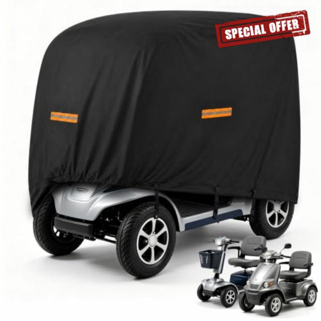 Heavy Duty 840D Mobility Scooter Cover Waterproof- Fit up to 49 x 23‘’                                                          Electric Scooter Storage Cover，all weather protect