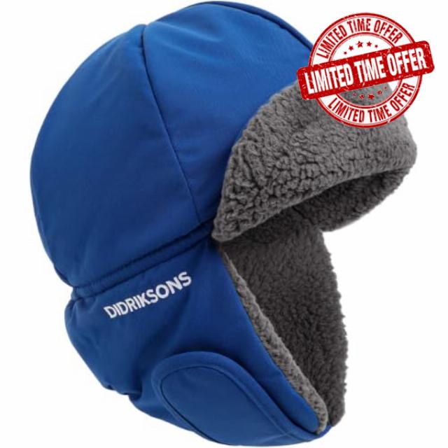 Didriksons Kids Biggles Cap 7 Fleece Lined Hat                                                          Waterproof & Windproof