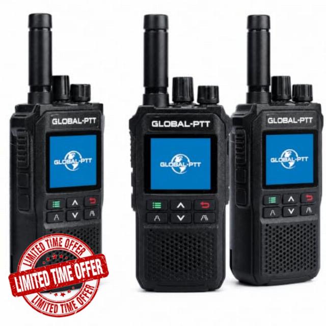 global-ptt GP1 PoC Push-to-Talk Over Cellular Radios Unlimited Long Range Nationwide Coverage Walkie Talkie for Business