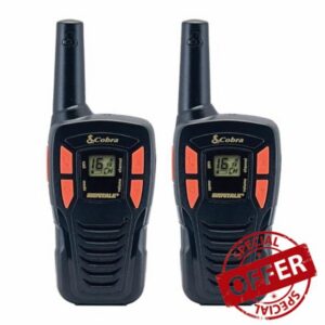 Cobra AM255 Pack of 2 Lightweight Walkie Talkies for Adults