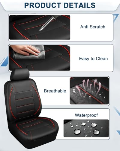 PU Leather Vehicle Seat Protectors                                                          Elasticated Hems For a Snug Fit