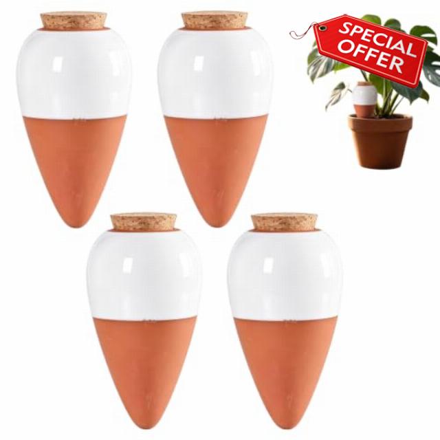 4 Pack Ceramic Self Watering Spikes