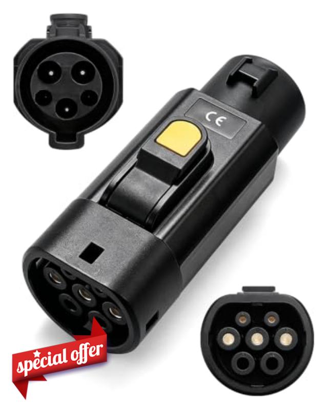 Erato Type 1 to Type 2 EV Charging Adapter 32A AC SAE J1772 to IEC 62196                                                          Convertor Electric Vehicle Charging Adapter Car Charging Cable Adapte
