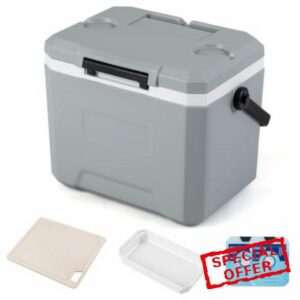 COSTWAY 12L/16L/21L/41L Insulated Cool Box                                                          Hard Cooler Ice Chest Box for Cold/Hot Food & Drink with Handle
