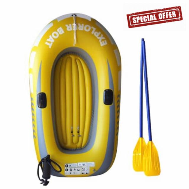 Inflatable Raft - Summer Double PVC Inflatdfgable Kayak                                                          Portable Foldabe Fishing Boat Raft for Outdoor Driddfting Lake