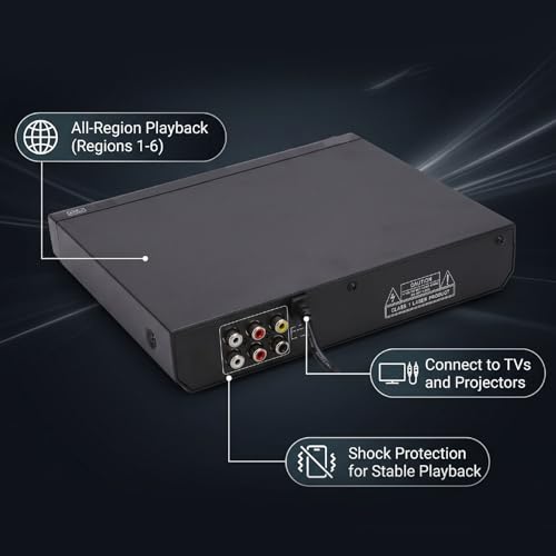 1080P HD Compact USB CD MP3 Player with LED Digital Display and Remote Control