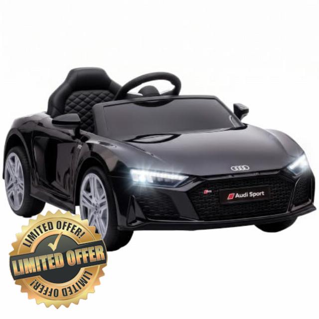 AIYAPLAY 12V Audi R8 Spyder Electric Car for Kids Ages 3-6 Black                                                          Ride On Car with Remote Control