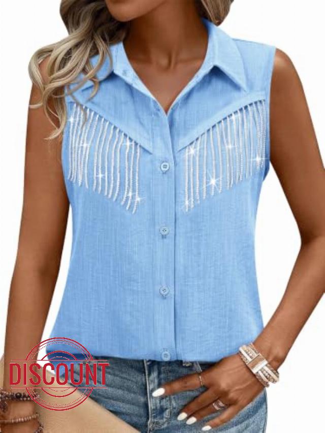 MYMORE Womens Western Cowgirl Fringe Shirt Country Concert Outfit Rodeo Top                                                          Nashville Music Festival Outfits