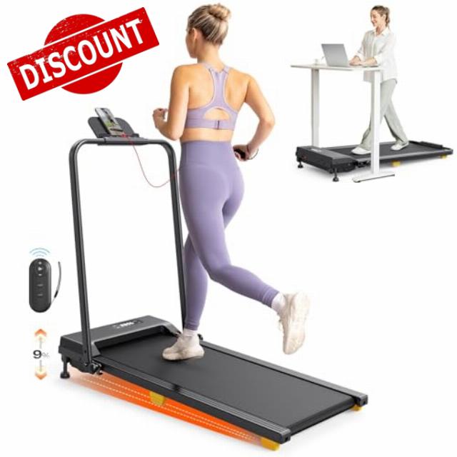 UREVO 2-in-1 Treadmills for Home Foldable