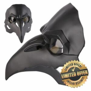 Black Steampunk Long Beak Crow Mask