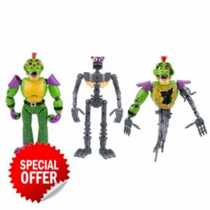 Five Nights at Freddy’s 6-Inch Endo-Series Figure: Montgomery Gator                                                          Articulated Figure Glamrock Endo Montgomery Gator and Shattered Montgomery Gator Parts