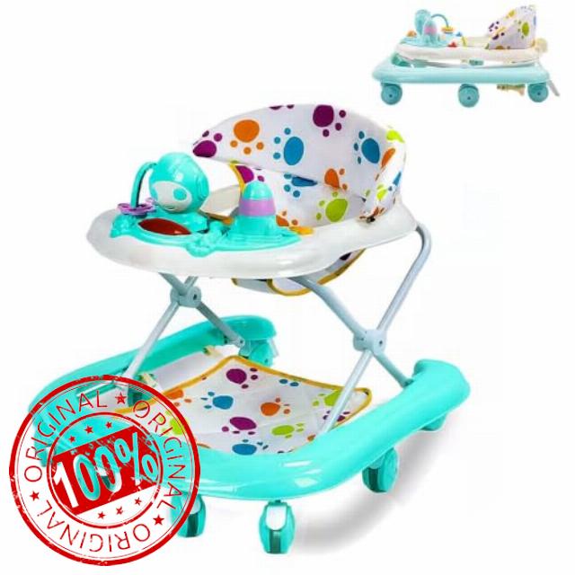 Baby Walker Foldable Baby Walker with Wheels for Boys & Girls 6 Months+                                                          Adjustable Baby Walker with 5 Adjustable Heights