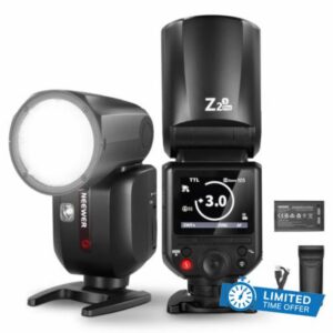 NEEWER Z2PRO-S 2.4G TTL 76Ws Round Head Flash Compatible with Sony Camera                                                          Camera Speedlite with 1/8000s HSS