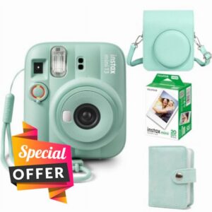 Fujifilm INSTAX Mini 13 Camera Lagoon Green id Bundle – Includes Mini 13 Camera