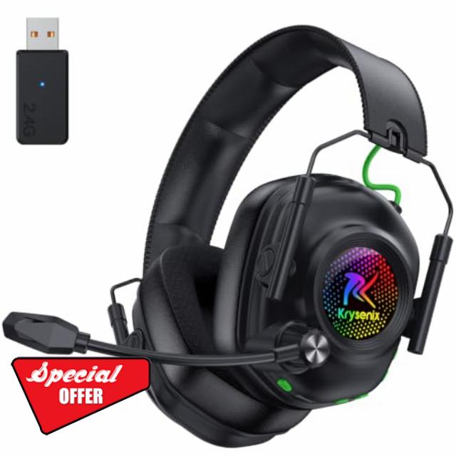 Krysenix Wireless Gaming Headset with Mic for PS5