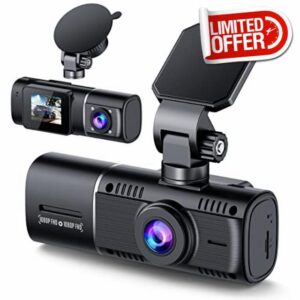 1080P Dual Dash Cam Front and Inside with Built-in Battery Car Camera Dash Cam with Parking Monitor