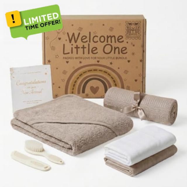 Baby Box Shop Unisex Baby Gift Set - Hooded Towel