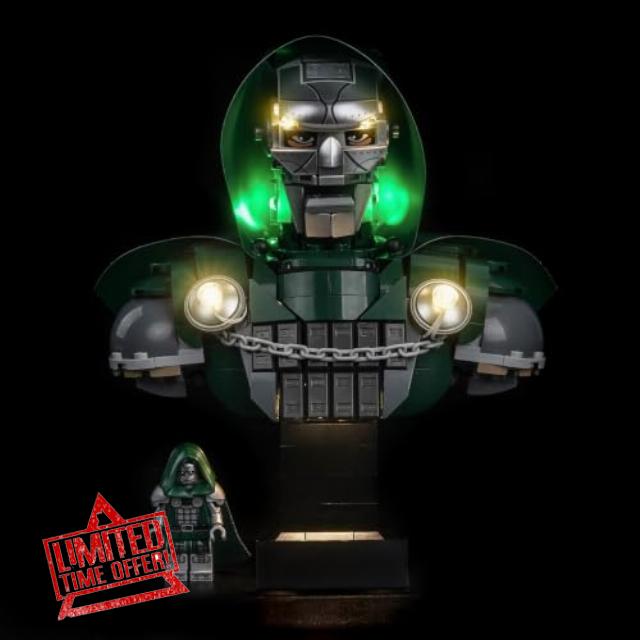 LocoLee LED Light Set Compatible with LEGO 76345 Doctor Doom Bust                                                          Decoration Lighting Kit Compatible with LEGO Doctor Doom Bust