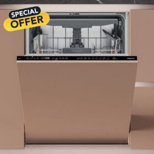 Hotpoint H7IC16M6 UK Fully Integrated Full Size Dishwasher - White Control Panel with Fixed Door Hinge Kit - C Rated           [Energy Class C]
