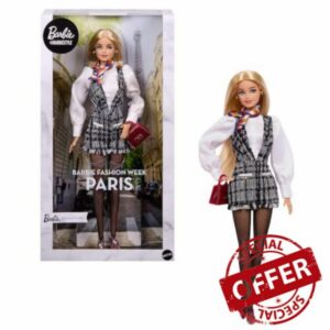 Barbie Signature @BarbieStyle Paris Collectible Doll                                                          Fashion Doll in Black & White Paris Look with Red Accessories