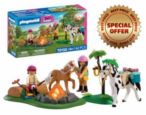 Playmobil | I Love Horses | Horseback Excursion with Campfire | Riding set with mother
