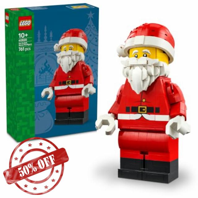 LEGO Up-Scaled Santa Minifigure - Kids' Christmas Crafts Kit incl. Toy Santa Figure - Festive Ornament for Shelf Décor - Gift Idea for 10+ Year Old Boys & Girls - 4082