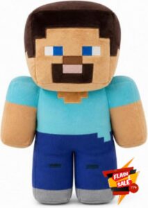 Minecraft Steve Plush Toy 44cm - Large Soft Cuddly Pixelated Huggable Video Game Character with PP Cotton Filling