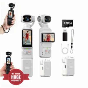 4K Handheld Pocket Action Camera with Charging Case